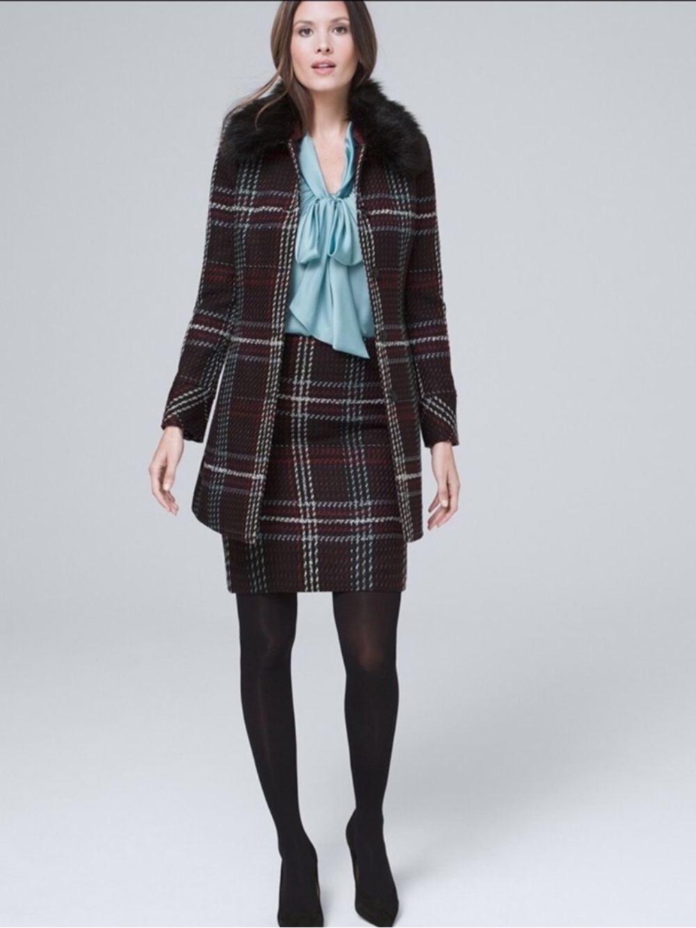 NWOT WHBM Plaid Boot Skirt